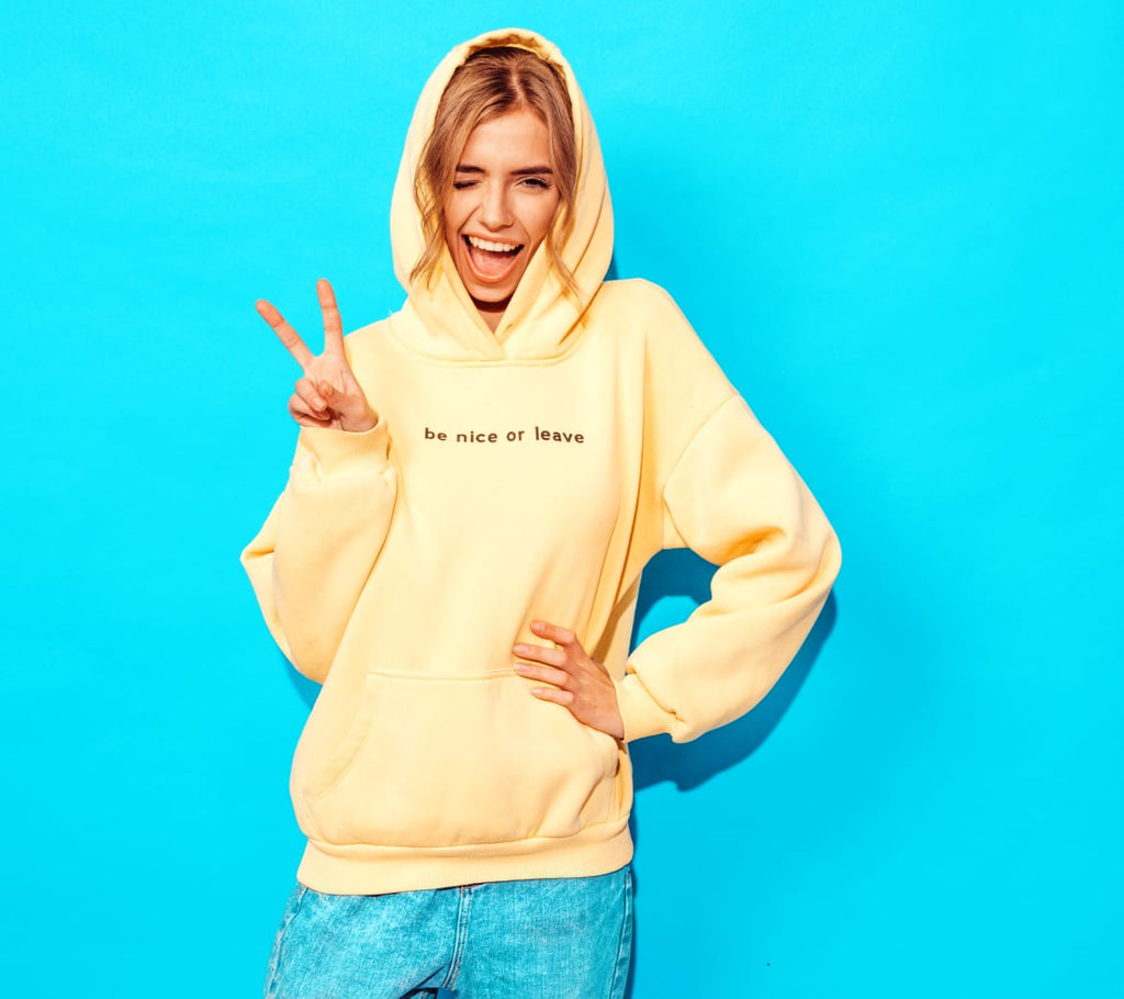 Sweat à Capuche Jaune Élégant