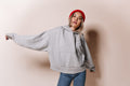 Sweat à Capuche Gris Élégant