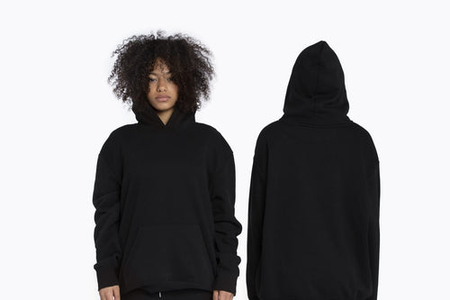 Hoodie Noir Essentiel – Sweat Unisexe pour Homme & Femme